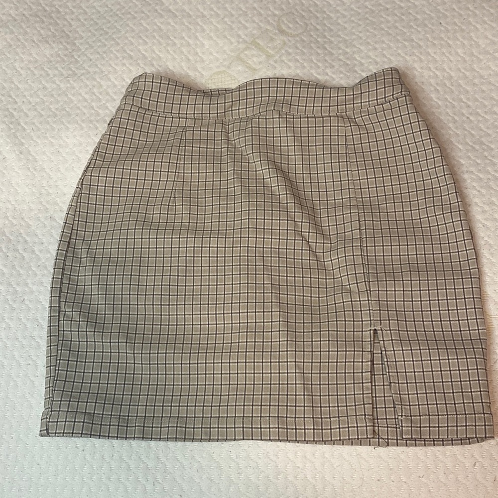 Tan Garage Mini Skirt
